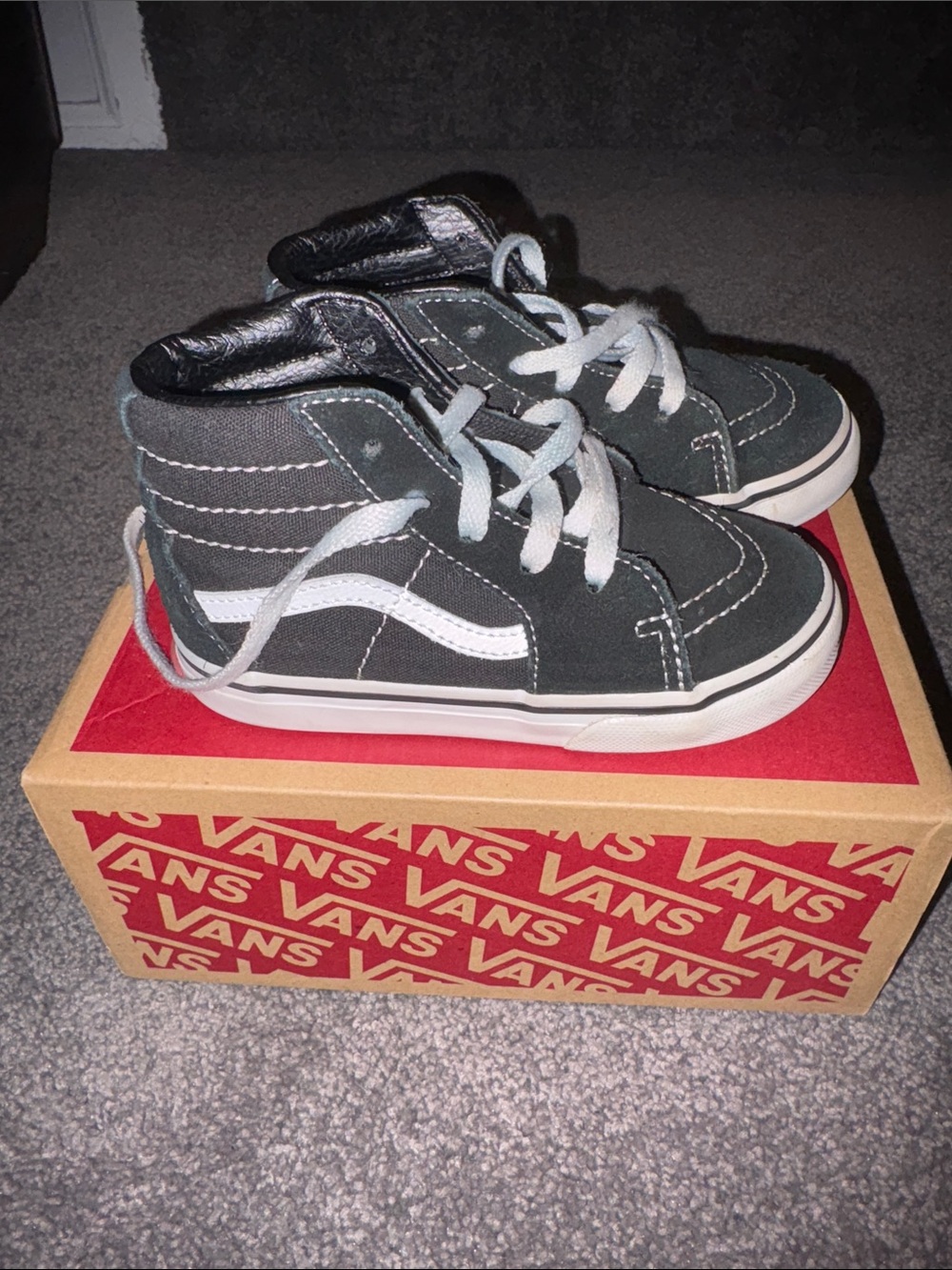 Vans Kids High-Top Sneakers in Black and White